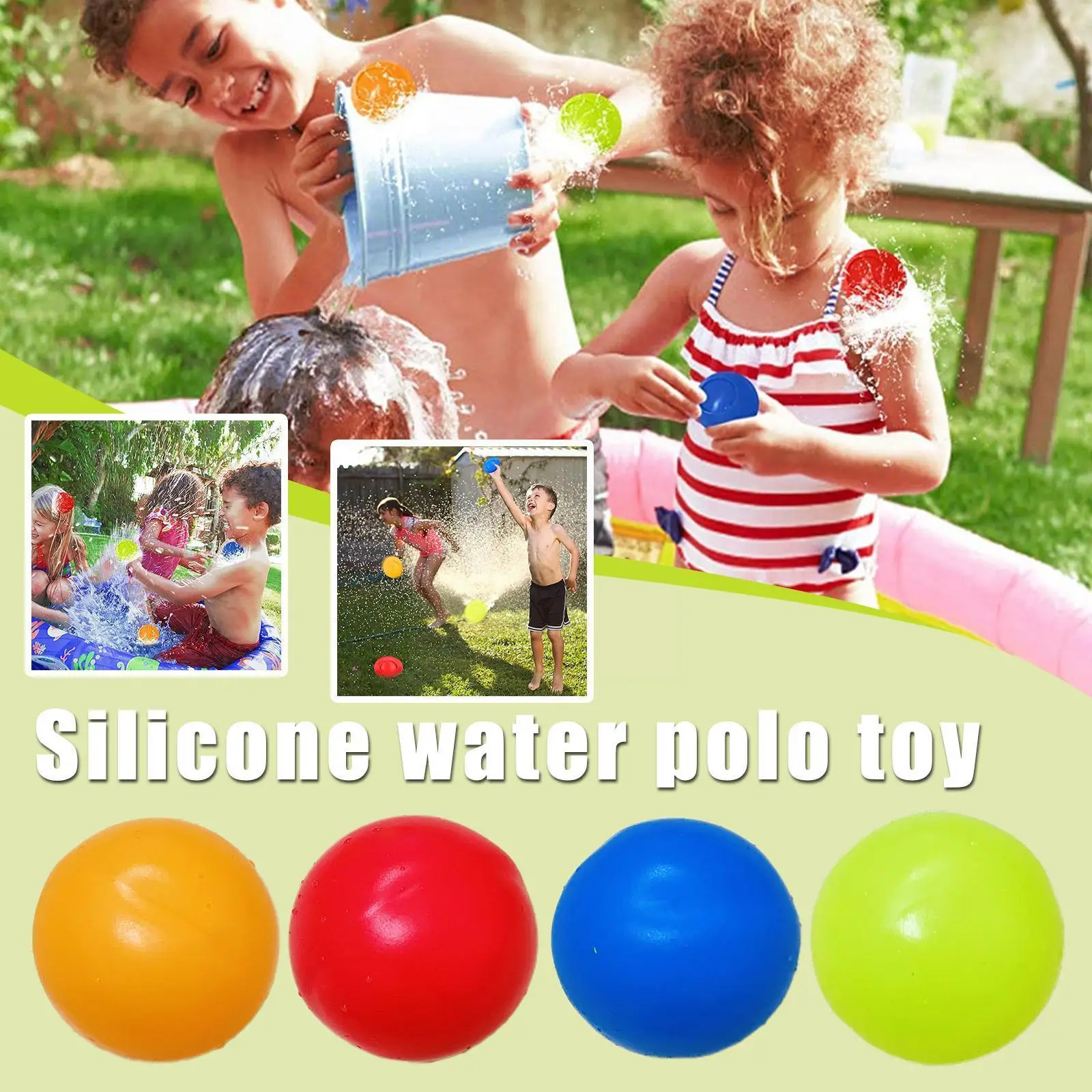 

1pc Silicone Waterfall Ball Splash Ball Reusable Summer Bomb Party Pool Fight Game Toy Ball Balloon Water Bubble Outdoor Wa M0e9