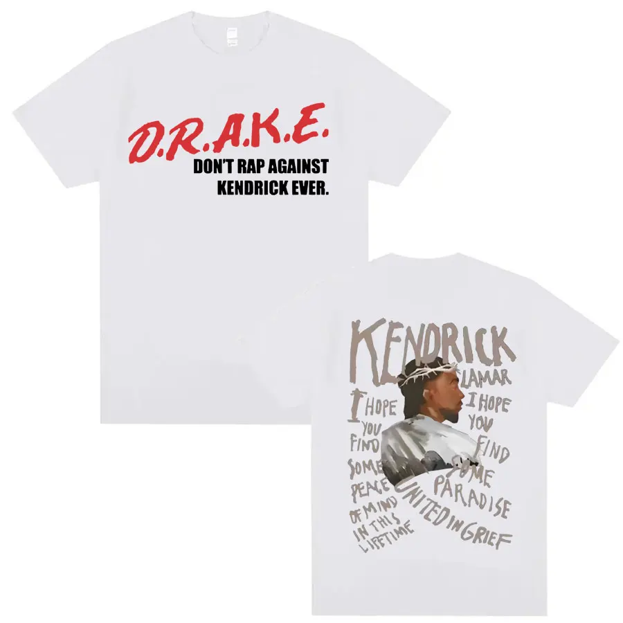 Kendrick Lamar Drake Dont Rap Against Ever T Shirt Kdot They Not Like Us T-shirts Men Harajuku Hip Hop Oversized Tshirt