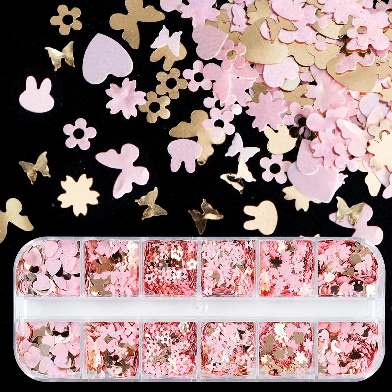 

DIY Shiny Rabbit Flower Shape Resin Glitter Crafts Filler For Epoxy Resin Nail Art Flakes Jewelry Making Supplies Shaker Filling