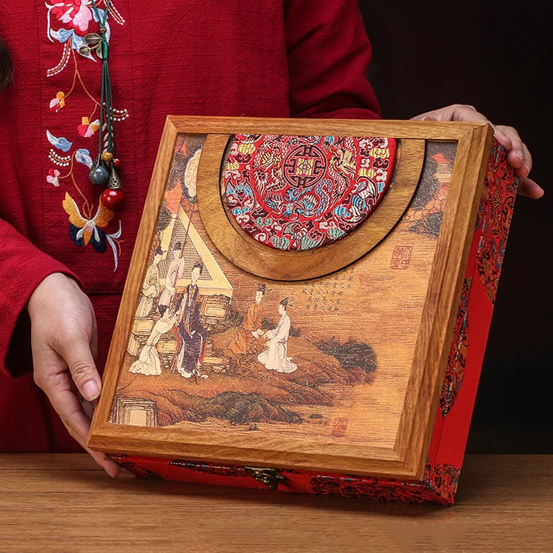 Es Tea Caddy China Kung Fu Tea Set Teaware Gift Seal Decor Vintage Tea Box