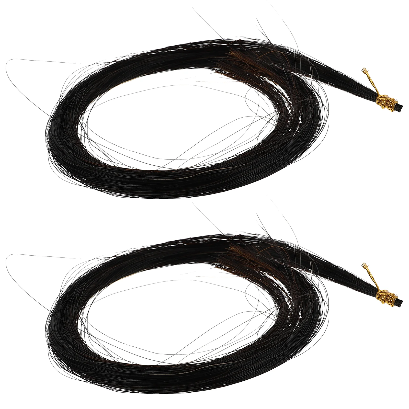 

2 Bundles Portable Viola Bow Hair Replacements Viola Accessories (Black)