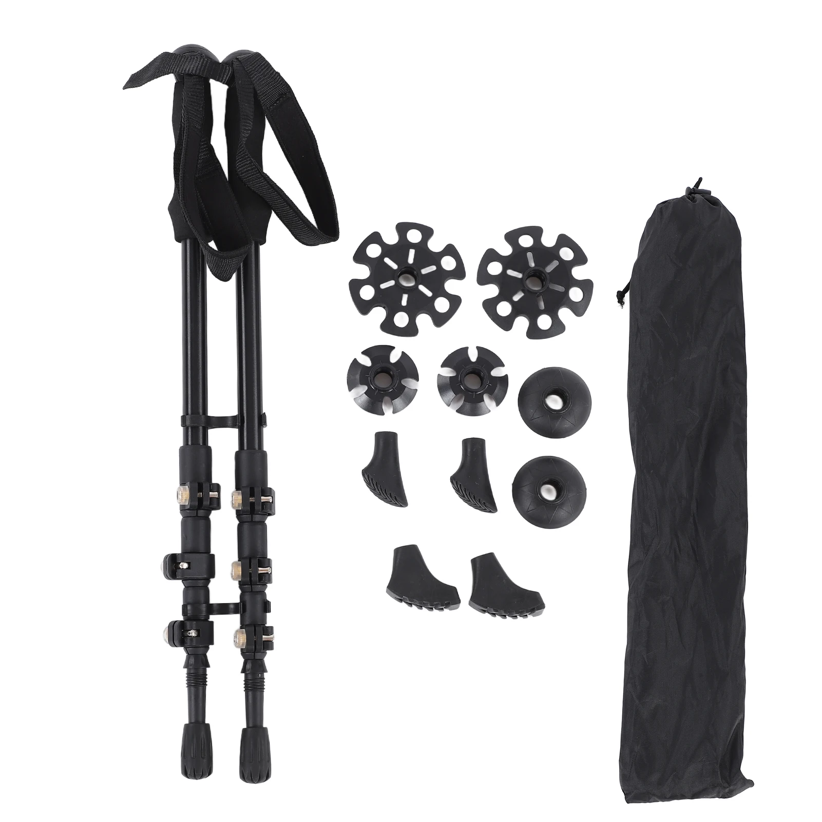 

2pcs Hiking Poles Collapsible and Ultralight Aluminum Walking Sticks for Hiking Climbing Backpacking