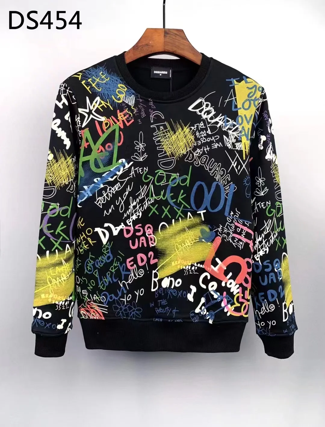 

2022 new fashion brand Dsquared2 men's high-end cotton round neck sweater, casual long-sleeved T-shirt DS454