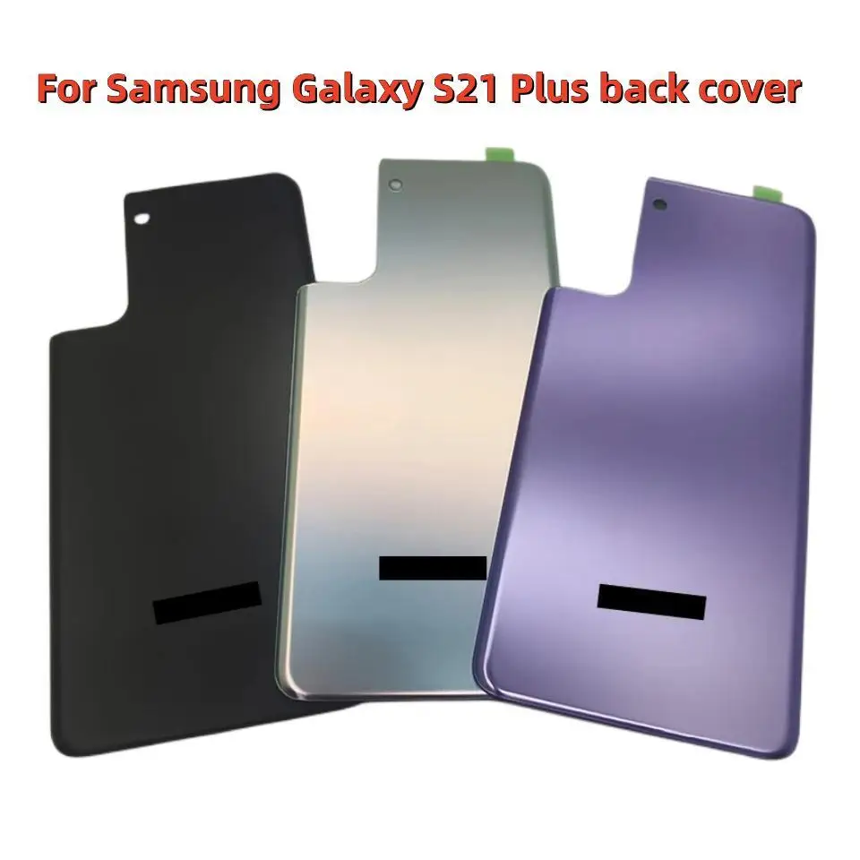 

Задняя крышка корпуса для Samsung Galaxy S21 Plus, стеклянная крышка батарейного отсека, Защитная крышка для S21Plus S21 + запасная задняя крышка двери