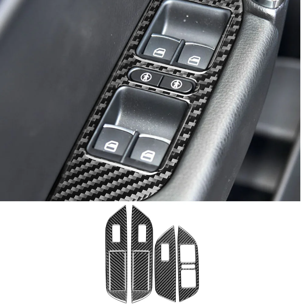 

Для Volkswagen Touareg 2011-2018 панель оконного подъемника декоративная наклейка Наклейка Обложка аксессуары для интерьера автомобиля углеродное вол...