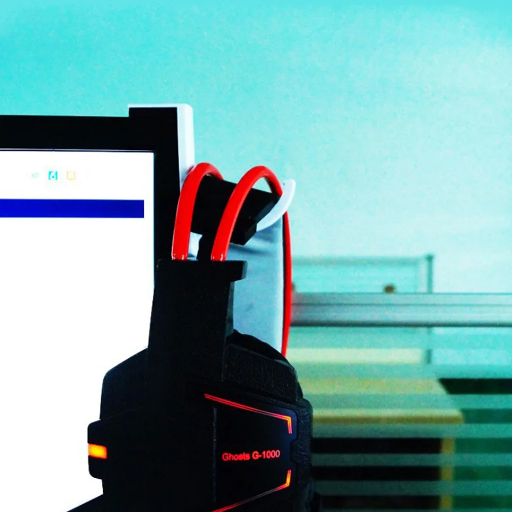 

Universal Headphone Punch-Free Stand Wall Hook Black White Headset Holder Hanger PC Monitor Earphone Stand Rack Hook Holder