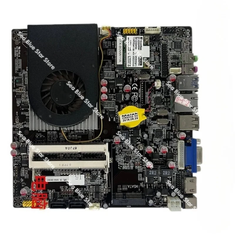 Фото Промышленная материнская плата для кассового аппарата Ltx-BDWX11Ai5-5250uitx17*17, б/у, демонтированная №2
