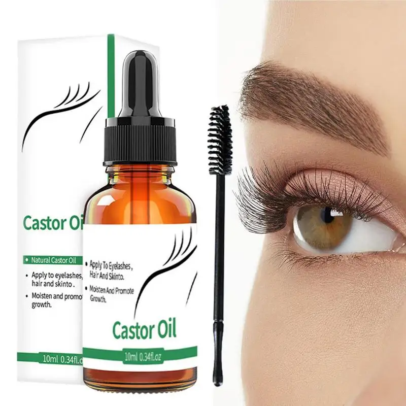 

Eyelash Eyebrow Growth Oil Cold Pressed Brow Essential Oils Essence Anti Alopecia Castor Oil Organic 100 Pure