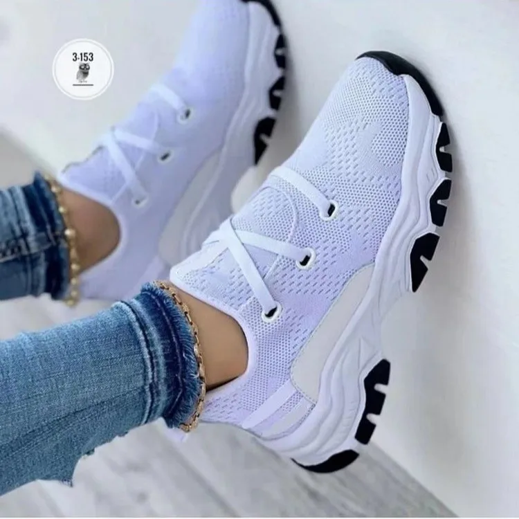 2023 New Thick-soled Women's Sports Shoes Fashion Casual Comfortable Slip-on Flat Shoes Women's Heightening Vulcanized Shoes