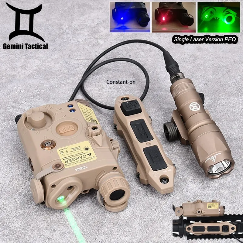 Тактический фонарик с индикатором WCDMA PEQ15 однолазерный двухфункциональный