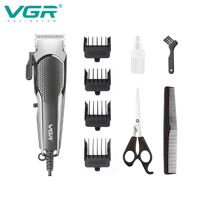 

VGR Hair Clipper Hair Cutting Machine Professional Corded Hair Clipper Barber Haircut Machine Electric Trimmer for Men V-130