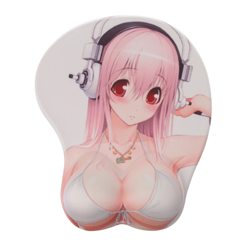 

for Creative Soft Sexy Cartoon Girl 3D Big Breast Boobs Silicone Wrist Rest Supp Drop Shipping