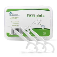 dental floss 50 square boxed dental floss stick dental oral gift custom disposable toothpicks