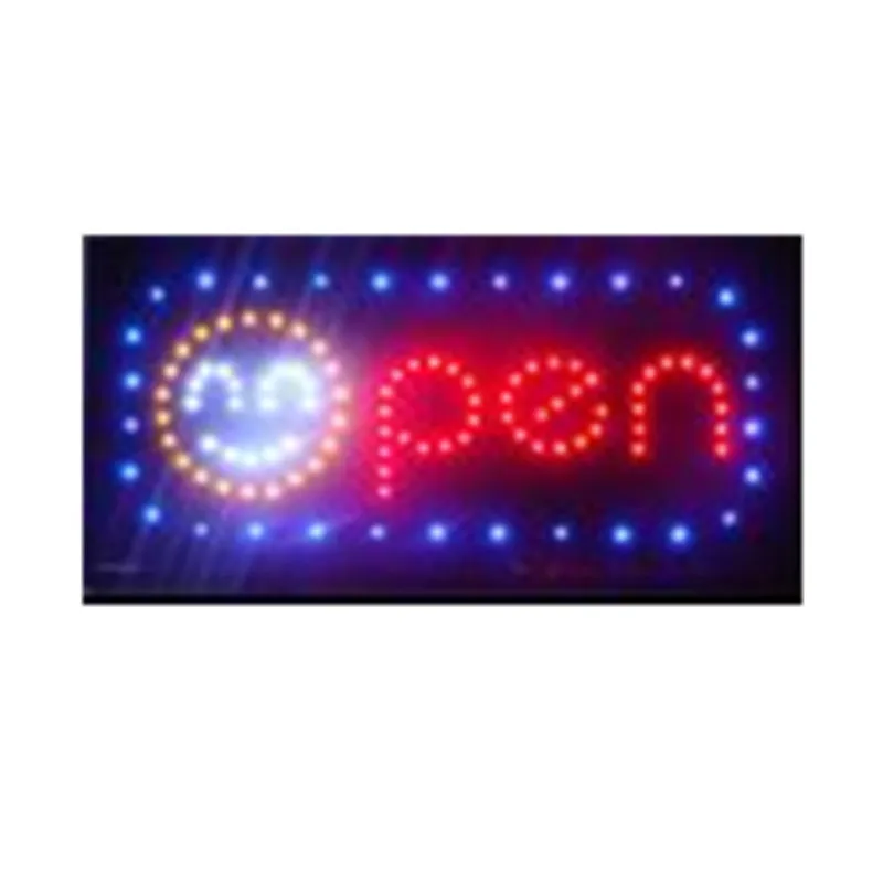 

Hanging indoor LED smiley welcome to customize open led advertising sign board