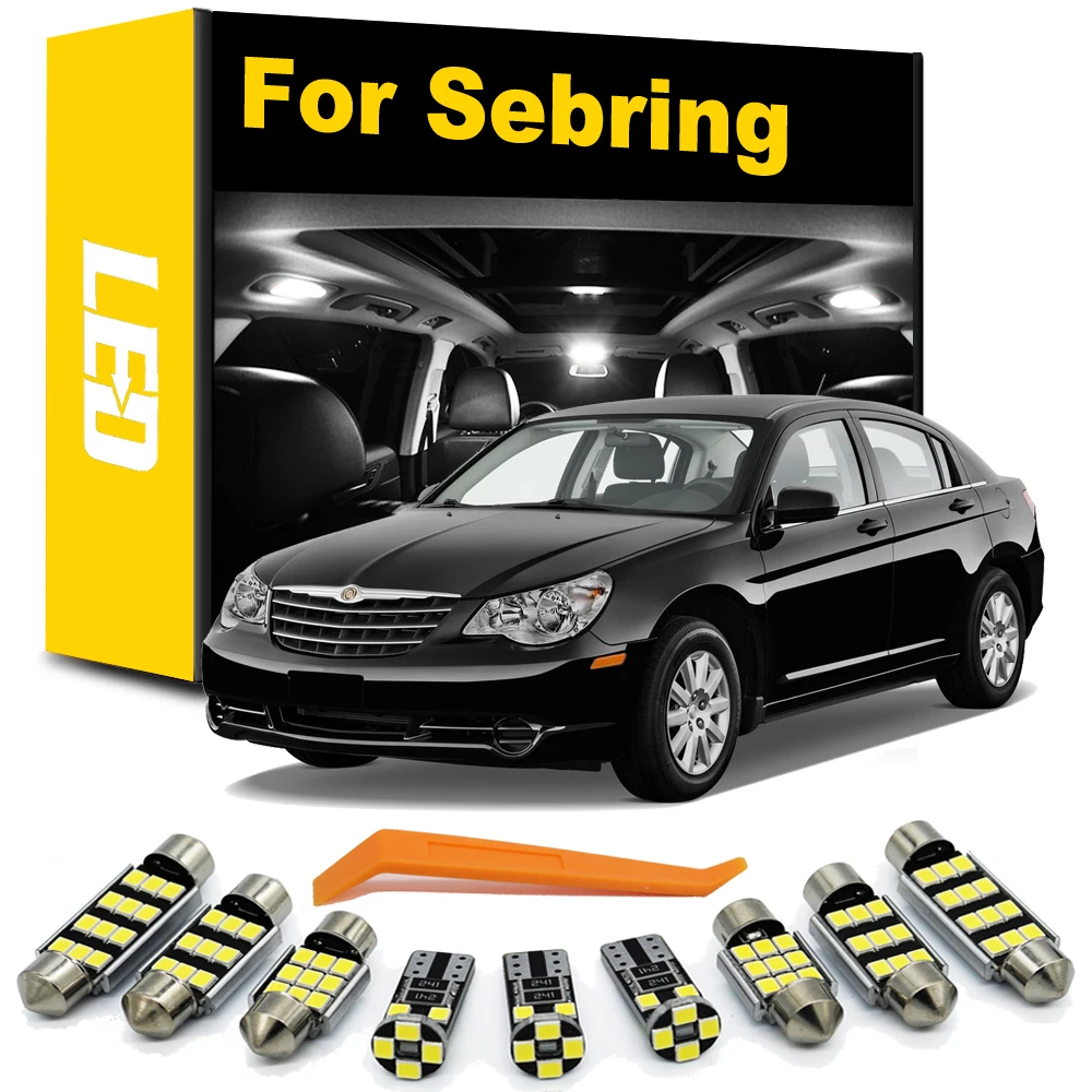 

Canbus Car LED Interior Lighting For Chrysler Sebring 1995-2005 2006 2007 2008 2009 2010 Indoor Dome Roof Trunk Light Bulb Kit