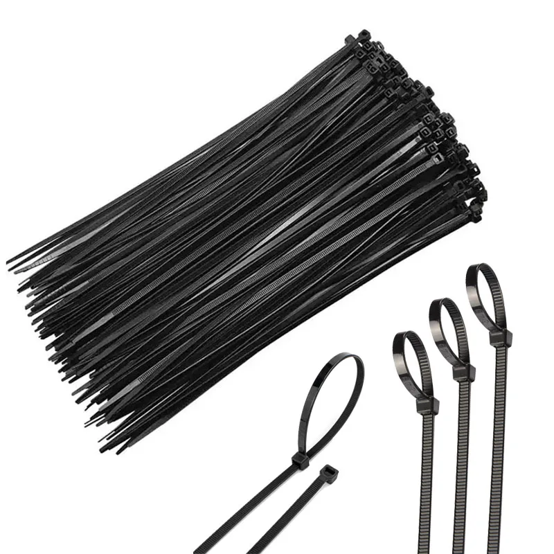 

Self-locking Plastic Bag black Zip Wraps Strap Nylon Cable Tie Set 3*100 Fastening Ring 3X200 Loop Wire 3X150
