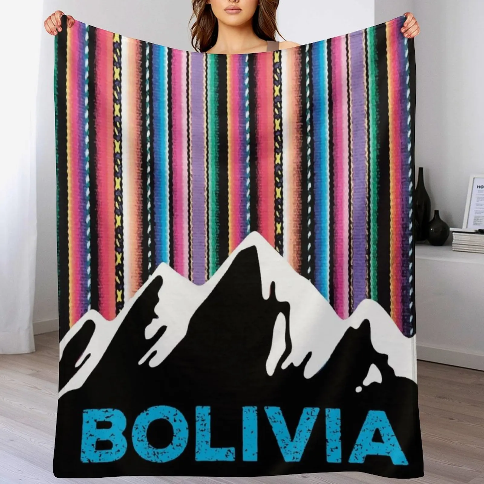 Andean Bolivian горы и разноцветное небо Агуио Одеяло