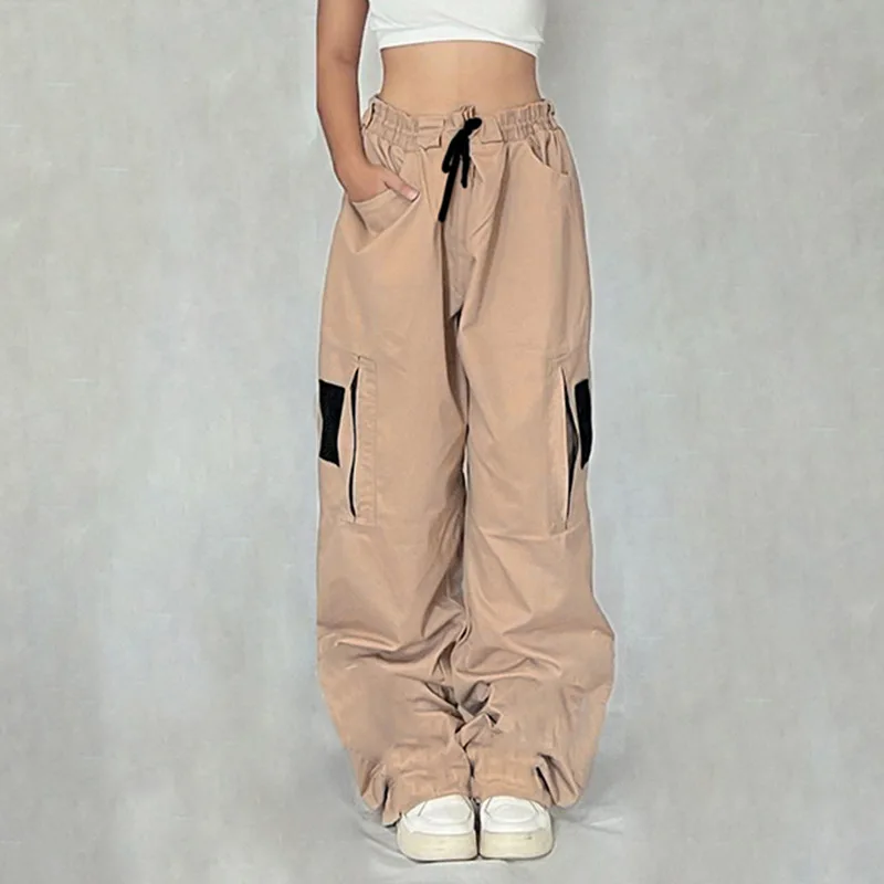 

Vintage Y2K Cargo Pants Women's Fashion Low Waist Trousers 2022 Autumn Overalls Baggy Straight Jeans Fairycore Oversized
