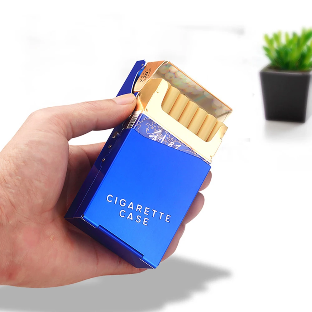 

Case for Cigarette Metal Case Aluminum Cigar Cigarette Tobacco Holder Storage Case Pocket Box Able to Place in 20pcs Cigarette
