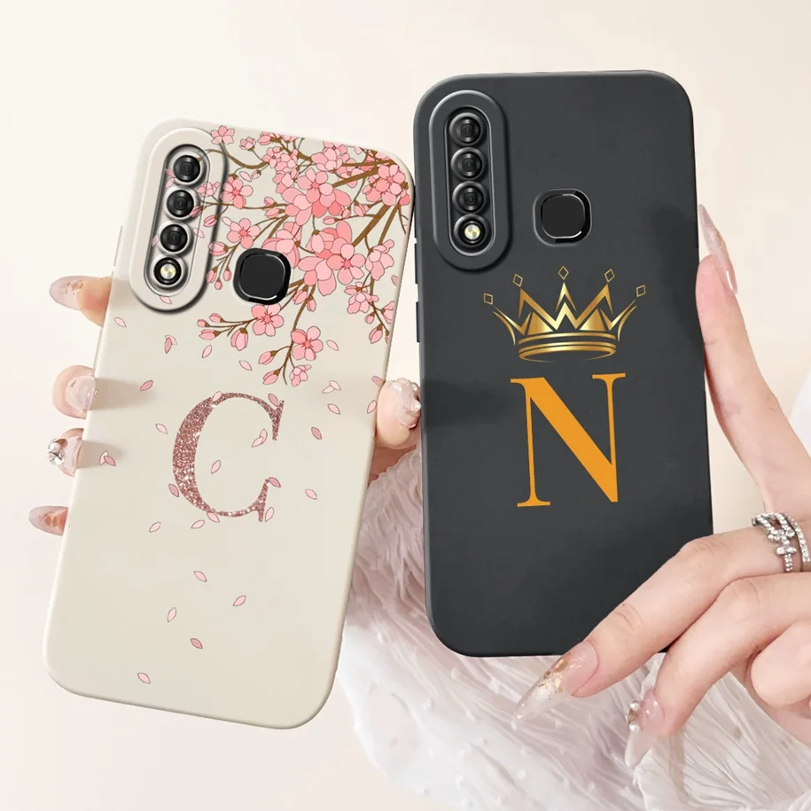 For Infinix Smart 3 Plus Case X267 X627V Cover Cute Crown Letters Funda Soft Silicone Phone S4 X626 X626B Coque