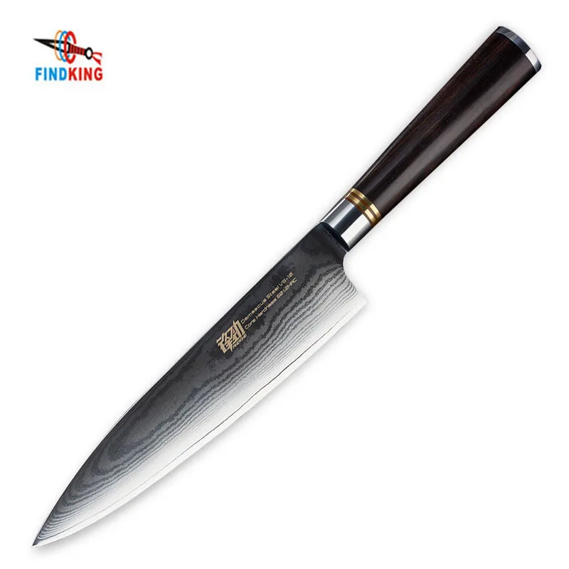 

FINDKING Kitchen Knives 67 Layers Damascus VG10 Steel Sharp Professional Cleaver Paring Utility Chef Damascus Knife Ebony Handle
