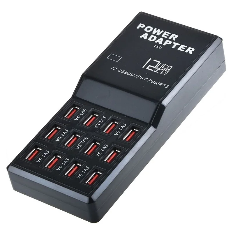 

New USB Charger Mobile Phone Charger 60W 10-Ports USB Charging Station for Multiple Devices Smart Phone Tablet