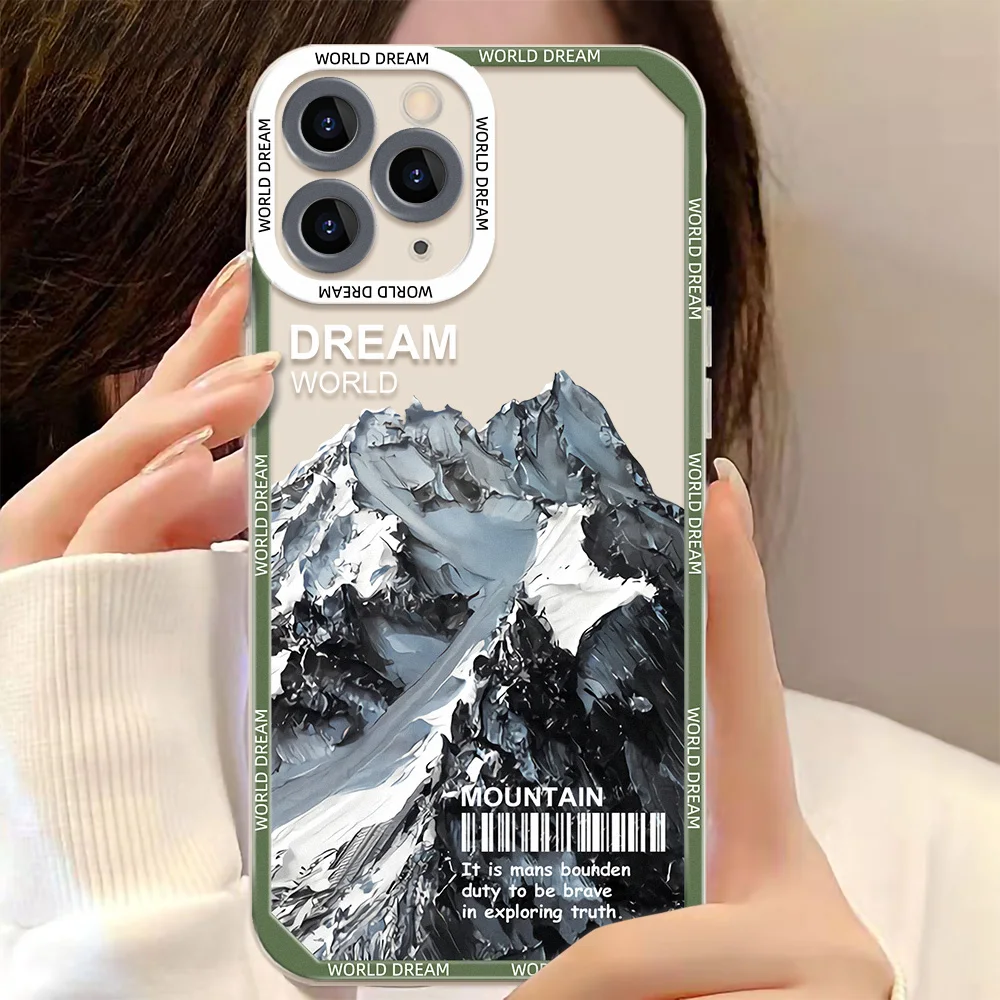 

Snow Mountain Landscape Case For Samsung S23 Ultra S22 Plus S21 S20 FE A52S 5G A53 A13 A33 A12 A21S A22 A23 A32 4G A50 A51 Cover