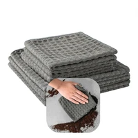 premium microfiber kitchen cleaning towel thick rag waffle woven towel dish cloth super absorbent 4 pack