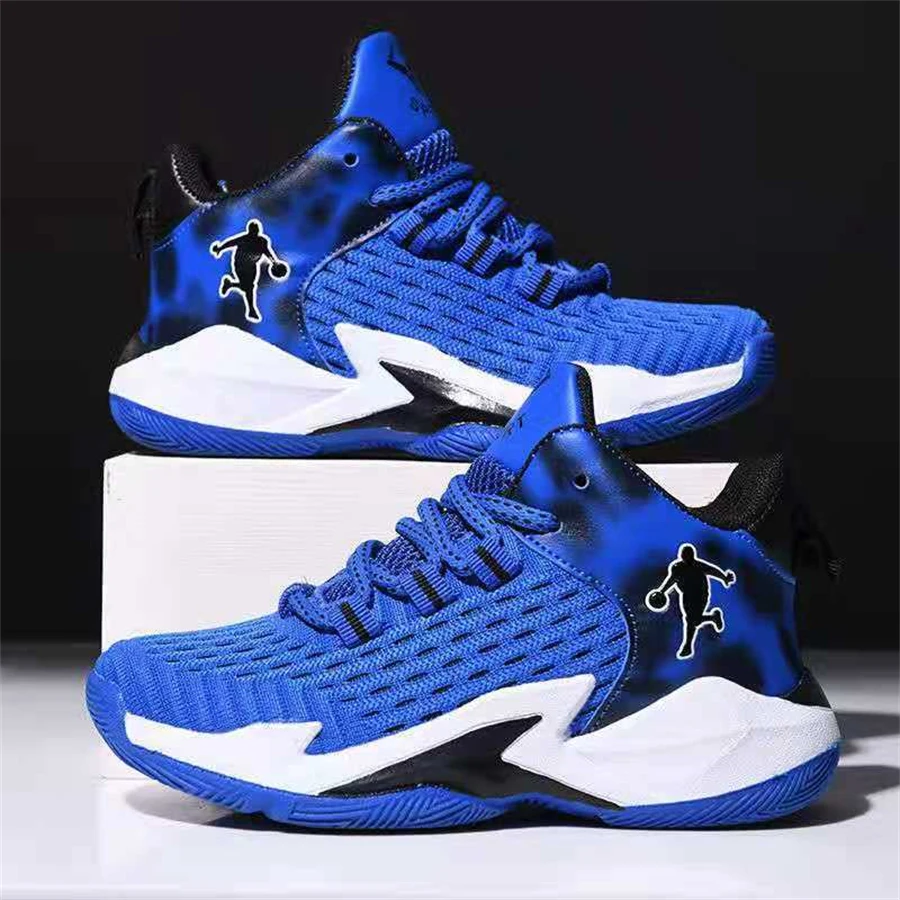 New Kids Basketball Shoes Students Running Shoes Brand Jordans Mesh Breathable Sports Shoes Boys High Top Basketball Sneakers
