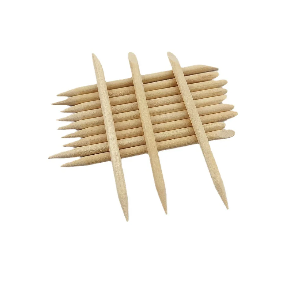 Icey 100 шт. красивые деревянные палочки 75 мм оранжевые для ногтей сверлильные