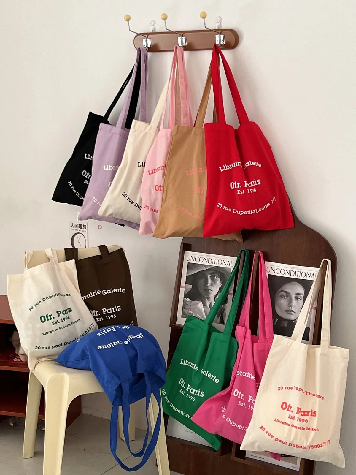 

Simple Letters Canvas Tote Bag Ofr Paris Print Women Shoulder Shopper Bag Korean Ins Shopping Bag For Girl Ladies Cloth Hadbag