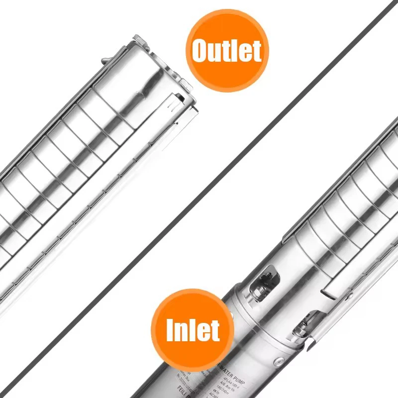 Лопастной погружной насос из нержавеющей стали на солнечной батарее с