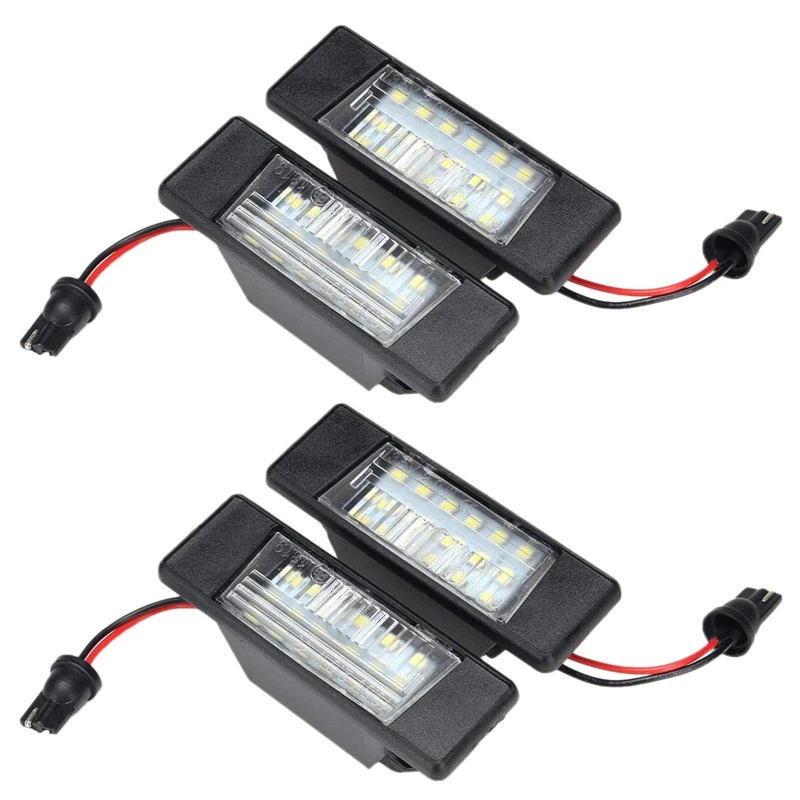 

4Pcs Car 18Leds License Plate Lights For Nissan Qashqai X-Trail Juke Primera Bright LED Number Licence Plate Light