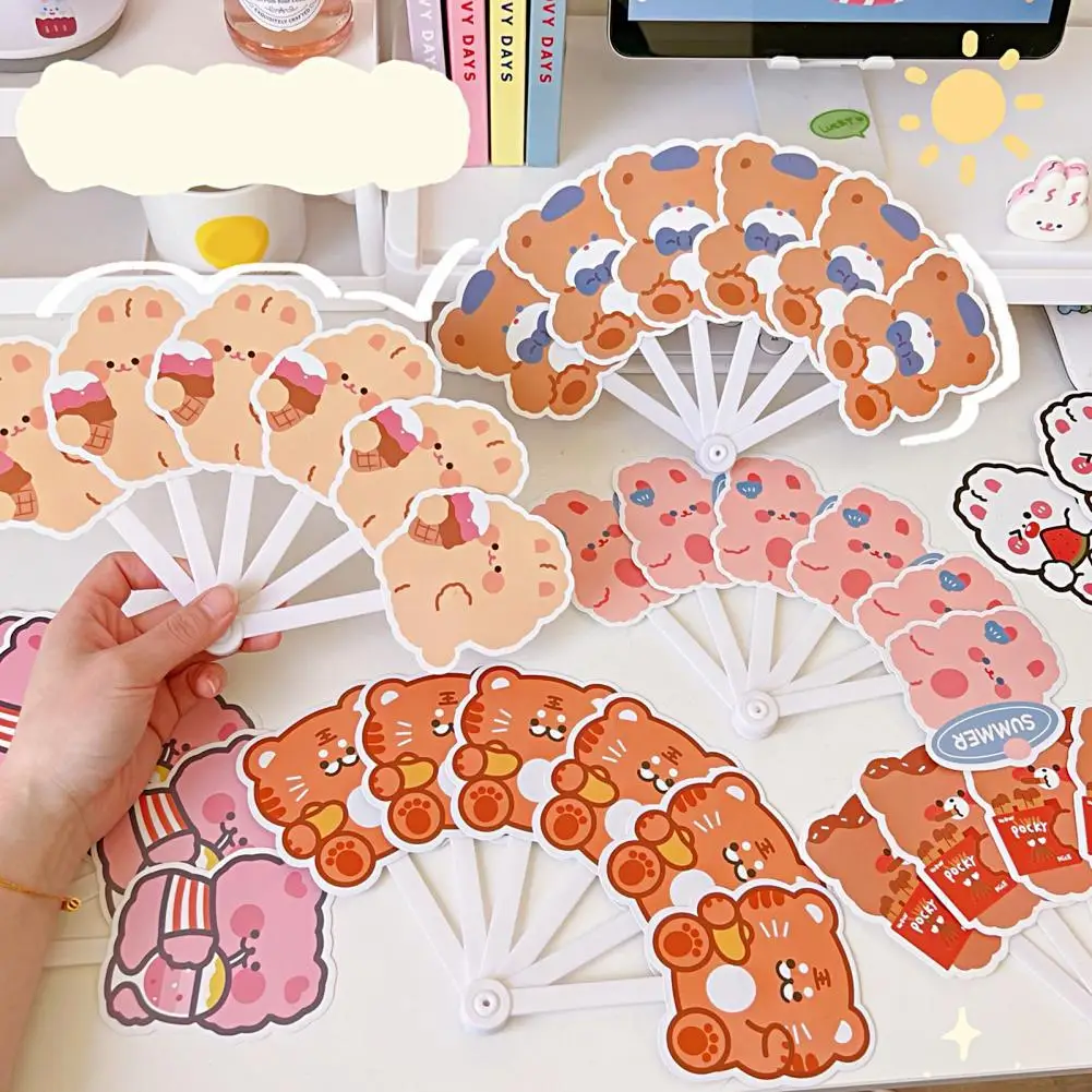 

Пластиковый Отличный милый мультяшный стиль охлаждающий маленький вентилятор легкий ручной вентилятор Высокая прочность для детей