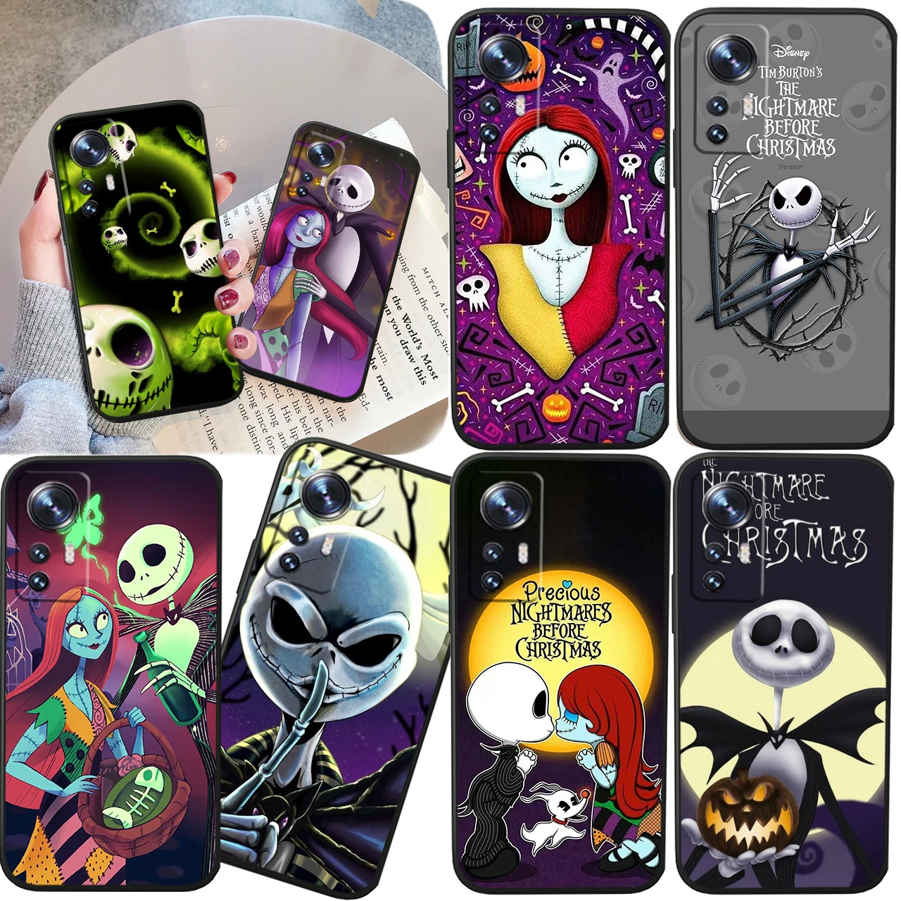 

Night Before Christmas Cute For Xiaomi Mi 13 12T 11X 10T Note 10 Ultra Pro Lite 5G Soft Silicone Black Phone Case