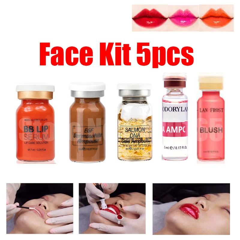 

5pcs/kit BB Cream Glow Ampoule Serum Fundation Concealar Liquid Korean Semi Pernanment Makeup Kit Beauty Salon Essence Anti-agin
