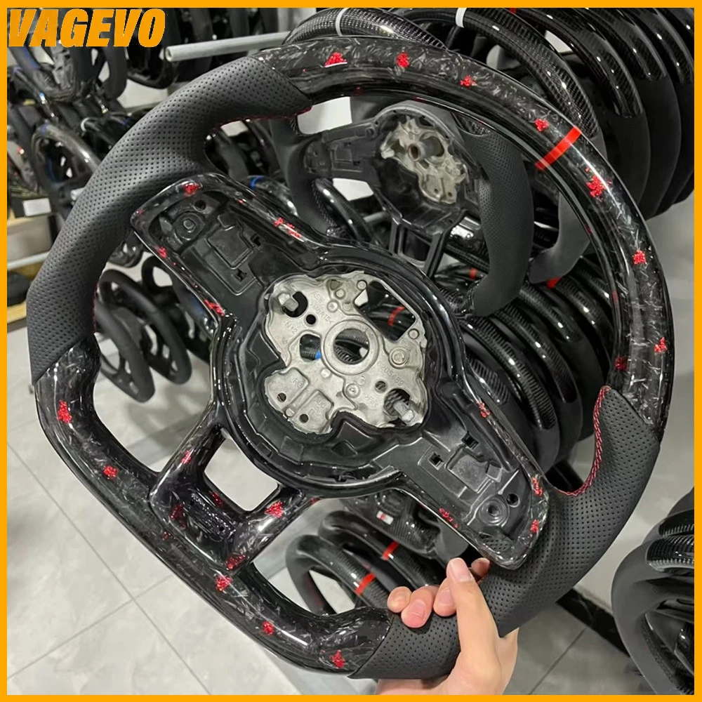 Спортивный руль из кованой красной фольги углеродного волокна и рамы для VW Golf 7 MK7