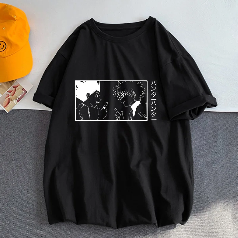Футболка мужская хлопковая с принтом Hunter X модная тенниска японским аниме HxH