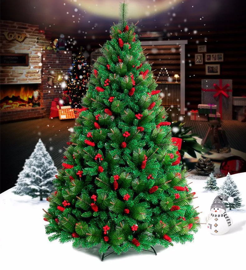 

1.5M/1.8M/2.1M/ Pine Needles Encryption Red Christmas Tree Family Hotel Shopping Malls Christmas Decoration Supplies