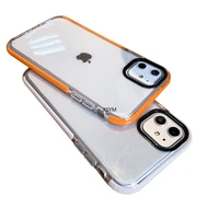suitable for iphone 12 anti falling transparent two color case suitable for apple 13 7 8 xs 11 pro max protective case