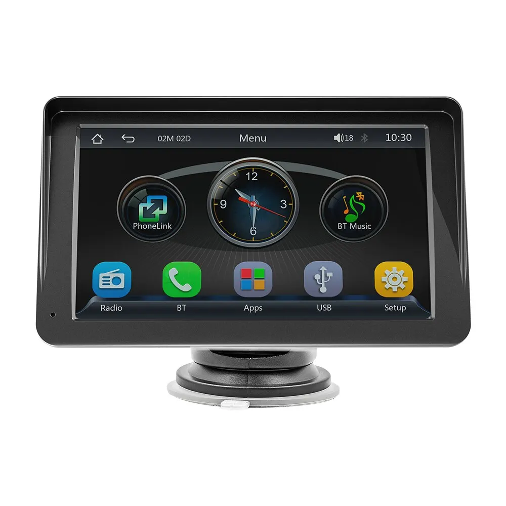 Universal 7inch Car Radio Multimedia Video Player Wireless Carplay And Wireless Android Auto Touch Screen Sun Visor 5300