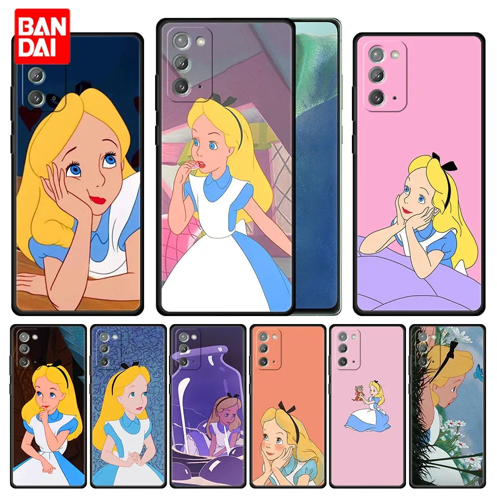 

Alice in Wonderland Anime Case for Samsung Galaxy Note 20 10 9 8 S21 S20 FE Plus Ultra Lite 4G 5G Cover Black Silicone