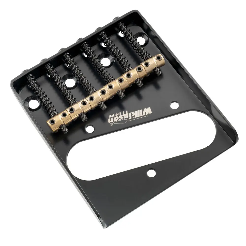 Фото Wilkinson черный 54 мм винтажный бридж 6 седло с латунным стволом для гитары Telecaster №5