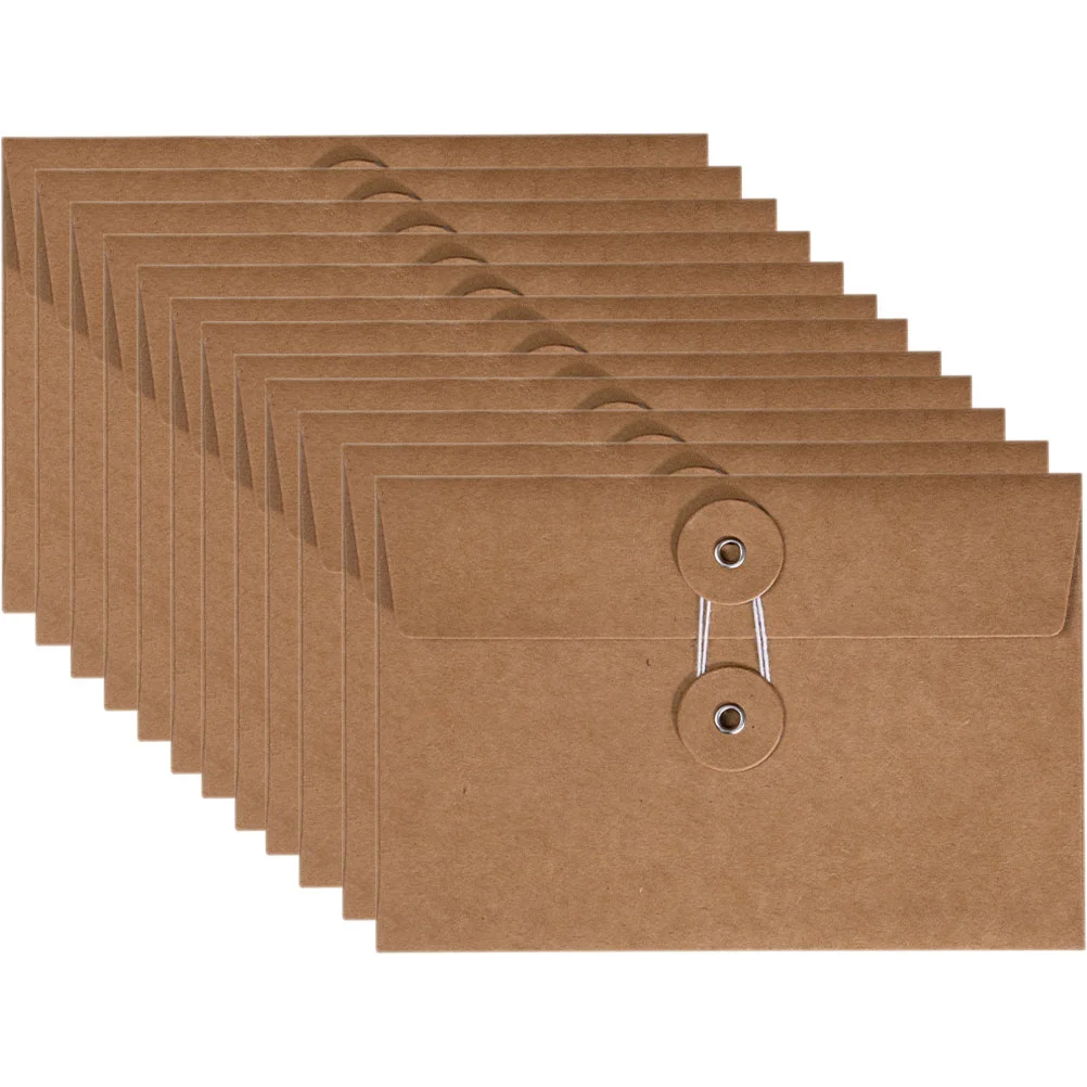 

20 Pcs Vintage Envelopes Kraft Simple Packing Invitation Card Paper Holders Calligraphy Organizers Documents Office