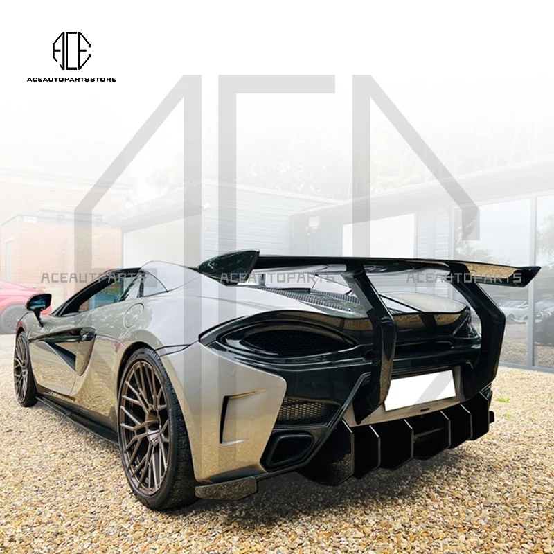 Задний спойлер из сухого углеродного волокна в стиле V карбоновое крыло