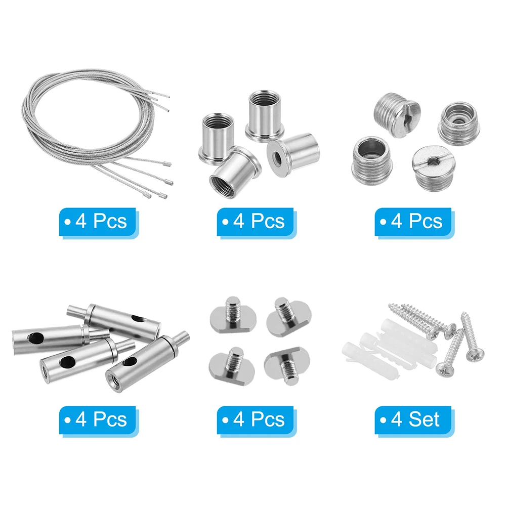 

Набор подвесных тросов для светильников, серебристый, цинковый сплав