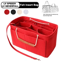 evertoner cosmetic bag felt cloth handbag organizer insert bag travel inner bag portable make up organizer fits speedy neverfull