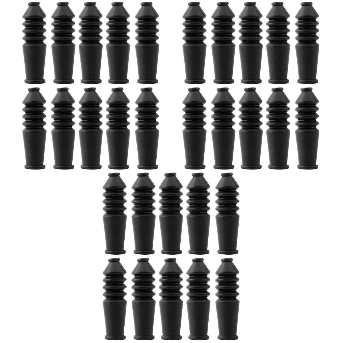 

30 PCS Mountain Folding V Brake Elbow Dust Brake Line Protection Cover Accessories Rubber Sleeve(Black)