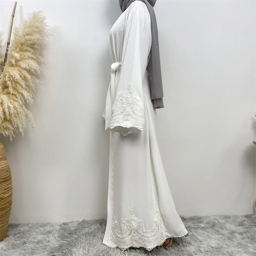 Fashion Embroidered Robe Turkish Casual Cardigan Muslim Dress Fashion Islamic Colthing Long Robes Abaya Kimono