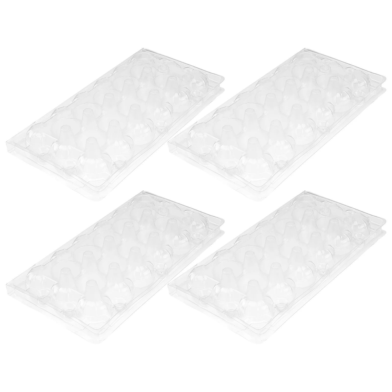 

50Pcs Quail Egg Cartons 18 Grids Small Quail Hen Stackable Egg Storage Box Clear Egg Carrier Box Case for Pheasant Grouse